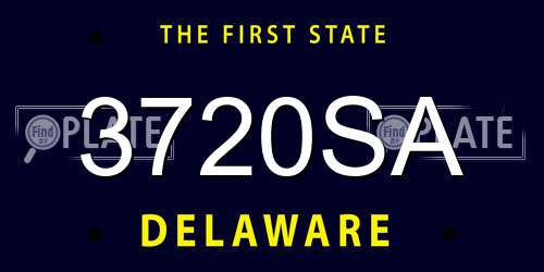 3720SA Delaware License Plate