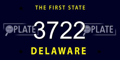 3722 Delaware License Plate