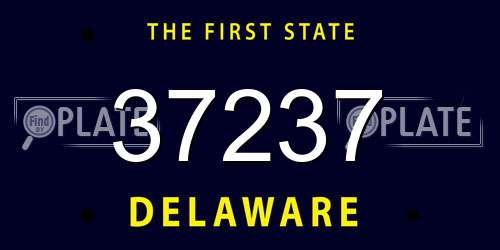 37237 Delaware License Plate
