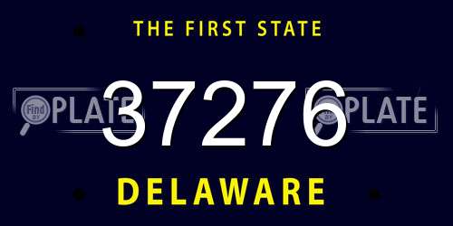 37276 Delaware License Plate