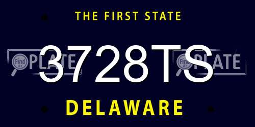 3728TS Delaware License Plate