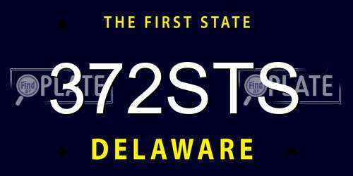 372STS Delaware License Plate