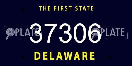 37306 Delaware License Plate