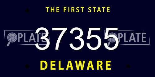 37355 Delaware License Plate