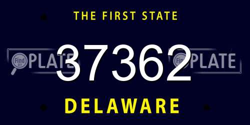 37362 Delaware License Plate
