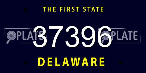 37396 Delaware License Plate