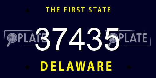 37435 Delaware License Plate