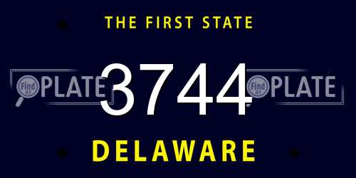 3744 Delaware License Plate
