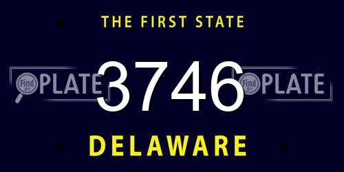 3746 Delaware License Plate