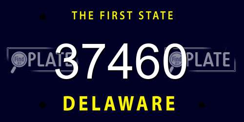 37460 Delaware License Plate