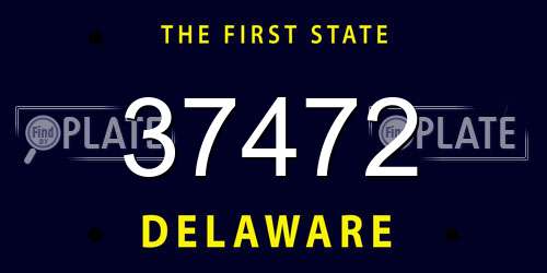 37472 Delaware License Plate