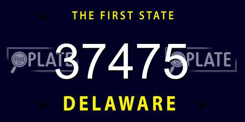 37475 Delaware License Plate