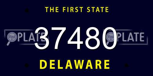 37480 Delaware License Plate