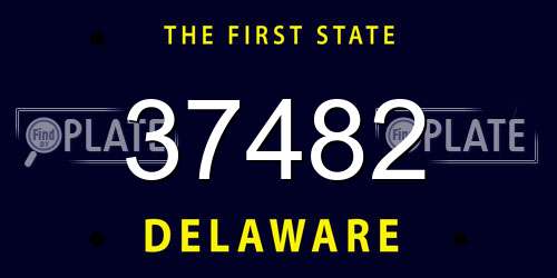 37482 Delaware License Plate