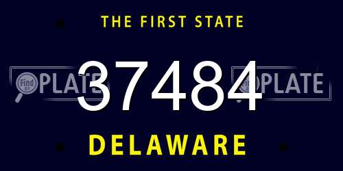 37484 Delaware License Plate