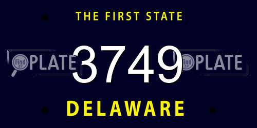 3749 Delaware License Plate