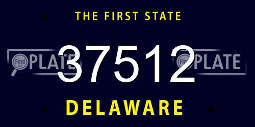 37512 Delaware License Plate