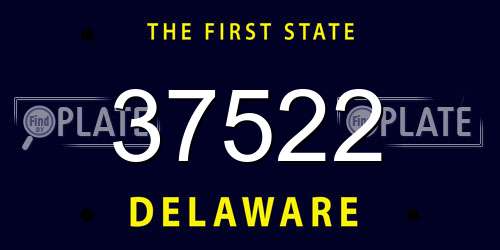37522 Delaware License Plate