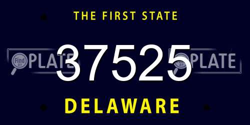 37525 Delaware License Plate