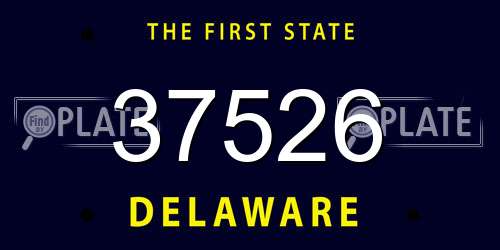 37526 Delaware License Plate