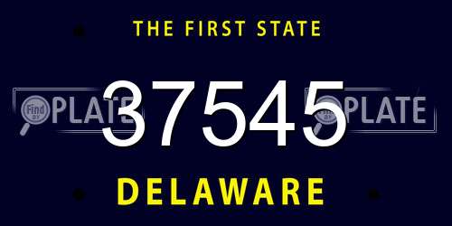 37545 Delaware License Plate