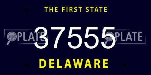 37555 Delaware License Plate