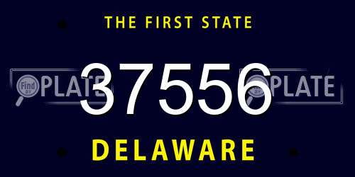 37556 Delaware License Plate