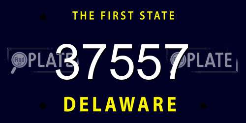37557 Delaware License Plate