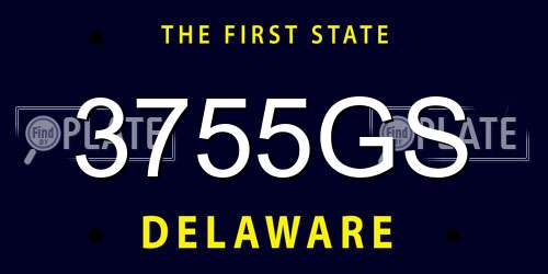 3755GS Delaware License Plate