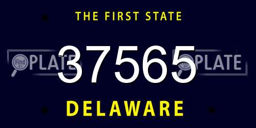 37565 Delaware License Plate