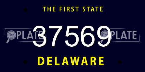 37569 Delaware License Plate