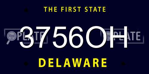 3756OH Delaware License Plate
