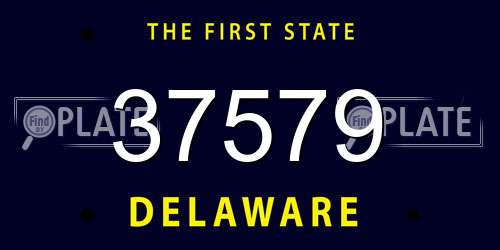 37579 Delaware License Plate