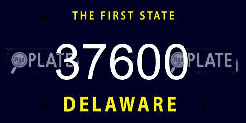 37600 Delaware License Plate
