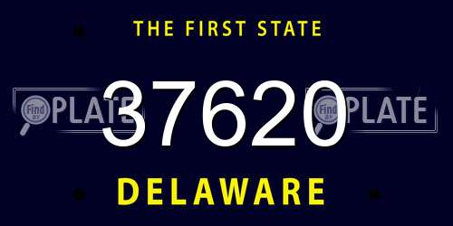 37620 Delaware License Plate