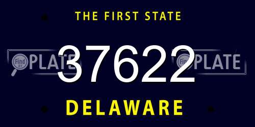 37622 Delaware License Plate