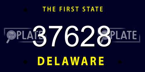 37628 Delaware License Plate