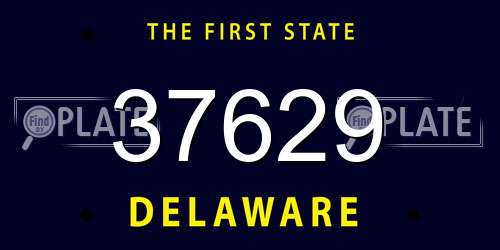 37629 Delaware License Plate