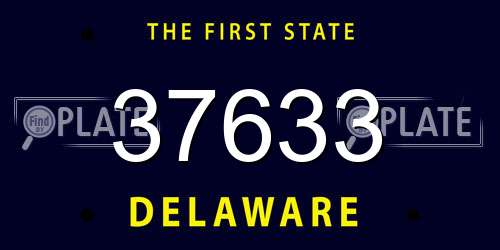 37633 Delaware License Plate