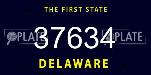 37634 Delaware License Plate