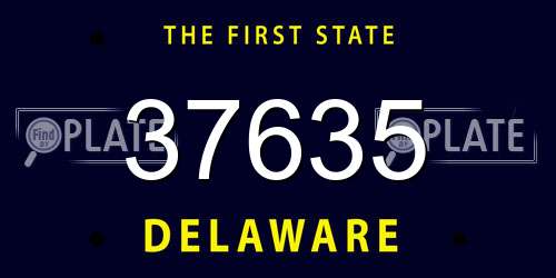 37635 Delaware License Plate