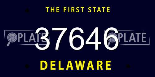 37646 Delaware License Plate