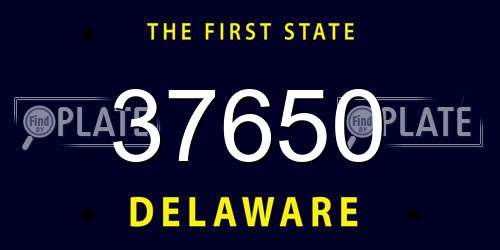 37650 Delaware License Plate