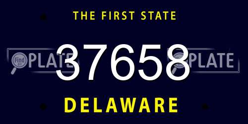 37658 Delaware License Plate