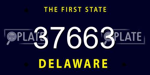37663 Delaware License Plate