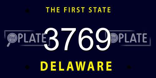 3769 Delaware License Plate