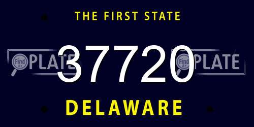 37720 Delaware License Plate