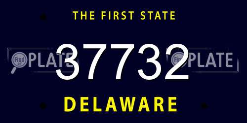 37732 Delaware License Plate