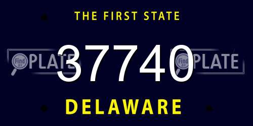37740 Delaware License Plate