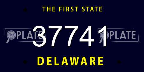 37741 Delaware License Plate